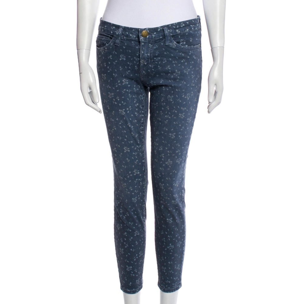 Current/Elliott floral patterned straight leg jean